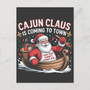 Cajun Clause komt naar de stad Kerst Krampus Uitnodiging Briefkaart