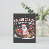 Cajun Clause komt naar de stad Kerst Krampus  Uitnodiging Briefkaart (Staand voorkant)
