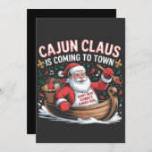 Cajun Clause komt naar de stad met Kerstmis Krampu Kaart (Voorkant / Achterkant)