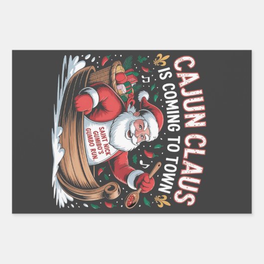 Cajun Clause komt naar kerststad Krampus Inpakpapier Vel (Voorkant)