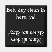 Cajun Clean/Vuile Vaatwasser Magneet (Voorkant)