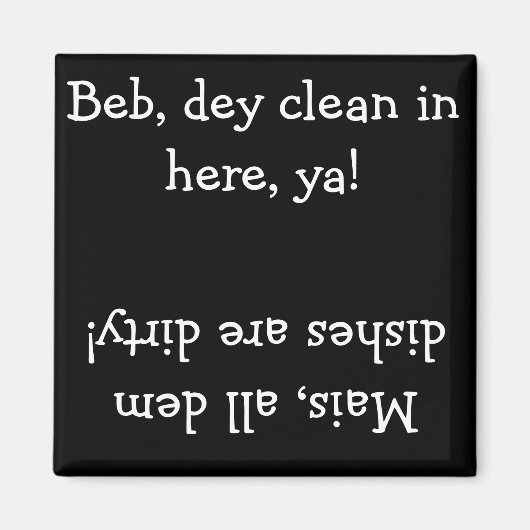 Cajun Clean/Vuile Vaatwasser Magneet (Voorkant)