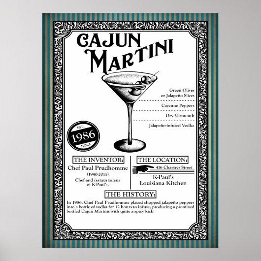 Cajun Cocktail Poster (Voorkant)