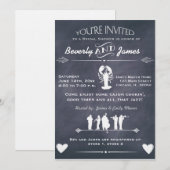 Cajun Cookin Vrijgezellenfeest Chalkboard Design Kaart (Voorkant / Achterkant)