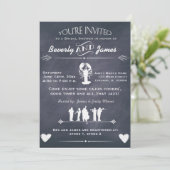 Cajun Cookin Vrijgezellenfeest Chalkboard Design Kaart (Staand voorkant)