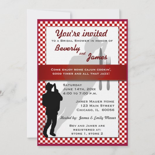 Cajun Cookin Vrijgezellenfeest Chalkboard Design Kaart (Voorkant)