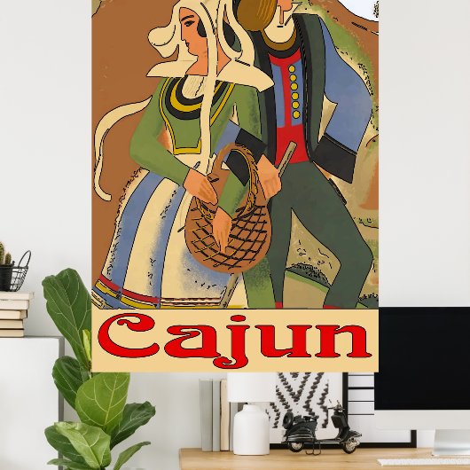 Cajun Couple met Oaks Poster (Thuiskantoor)
