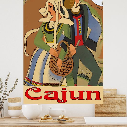 Cajun Couple met Oaks Poster (Keuken)