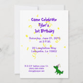 Cajun Crawfish 1st Birthday Party Invitation Kaart (Achterkant)