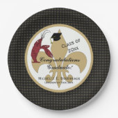 Cajun Crawfish Afstuderen in Black en Gold Papieren Bordje (Voorkant)
