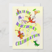 Cajun Crawfish Birthday Party Invitation Kaart (Voorkant)