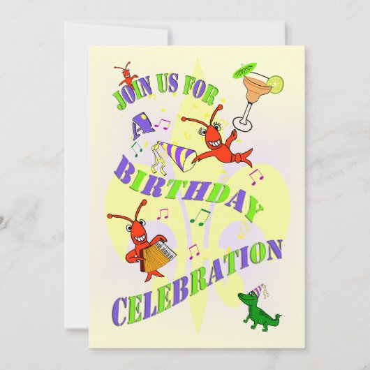 Cajun Crawfish Birthday Party Invitation Kaart (Voorkant)