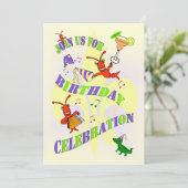 Cajun Crawfish Birthday Party Invitation Kaart (Staand voorkant)