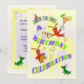 Cajun Crawfish Birthday Party Invitation Kaart (Voorkant / Achterkant)