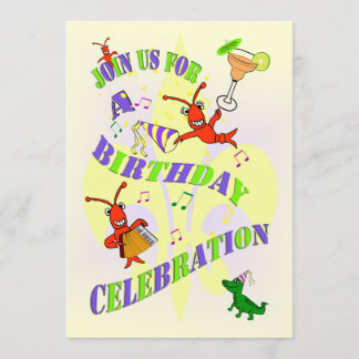 Cajun Crawfish Birthday Party Invitation Kaart
