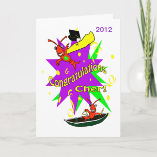 Cajun Crawfish Congratulations Cher Graduation Kaart