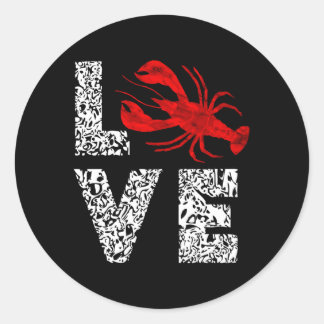 Cajun Crawfish Crayfish Seafood Crab Boils D Ronde Sticker