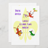 Cajun Crawfish en Alligator Fleur de Lis Party Kaart (Voorkant / Achterkant)
