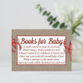 Cajun Crawfish & Faux Burlap Boekaanvraag Informatiekaartje (Staand voorkant)