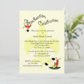 Cajun Crawfish Fleur de Lis Afstuderen Invitation Kaart (Staand voorkant)