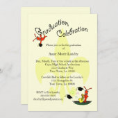 Cajun Crawfish Fleur de Lis Afstuderen Invitation Kaart (Voorkant / Achterkant)