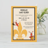 Cajun Crawfish Fleur de Lis Family Reunion Kaart (Staand voorkant)