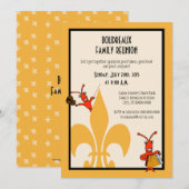 Cajun Crawfish Fleur de Lis Family Reunion Kaart (Voorkant / Achterkant)