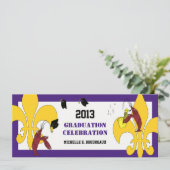 Cajun Crawfish Jazz Graduation Party Kaart (Staand voorkant)