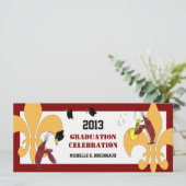 Cajun Crawfish Jazz Graduation Party Kaart (Staand voorkant)