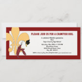 Cajun Crawfish Jazz Graduation Party Kaart (Achterkant)