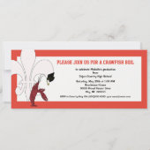 Cajun Crawfish Jazz Graduation Party Kaart (Achterkant)