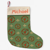 Cajun Crawfish Peace Joy Gumbo Kleine Kerstsok (Voorkant)