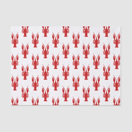 Cajun Crawfish Silhouette Tissuepapier (Voorkant)