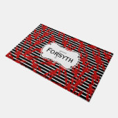 Cajun Crawfish & Stripe | Monogram Deurmat (Schuin)