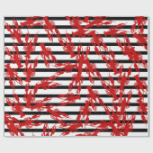 Cajun Crawfish & Stripes Cadeaupapier (Vlak)