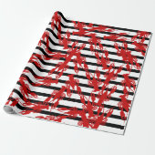 Cajun Crawfish & Stripes Cadeaupapier (Uitgerold)