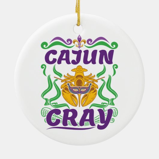 Cajun Cray Crawfish Boil Louisiana New Orleans Keramisch Ornament (Achterkant)