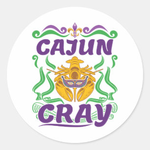 Cajun Cray Crawfish Boil Louisiana New Orleans Ronde Sticker