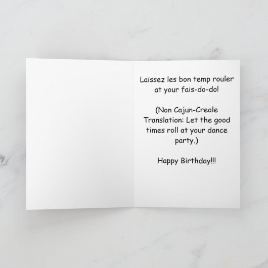 Cajun Creole Crawfish Kaart (Binnen)