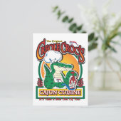 Cajun Creole Mardi Gras Crocodile Briefkaart (Staand voorkant)