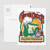 Cajun Creole Mardi Gras Crocodile Briefkaart (Voorkant / Achterkant)