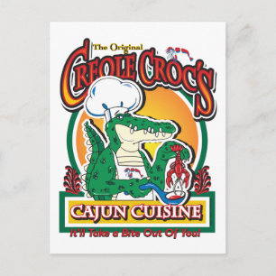 Cajun Creole Mardi Gras Crocodile Briefkaart