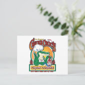 Cajun Creole Mardi Gras Crocodile Briefkaart (Staand voorkant)