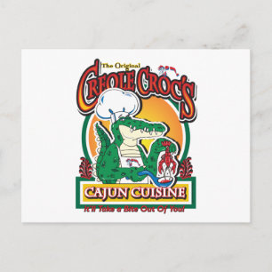 Cajun Creole Mardi Gras Crocodile Briefkaart