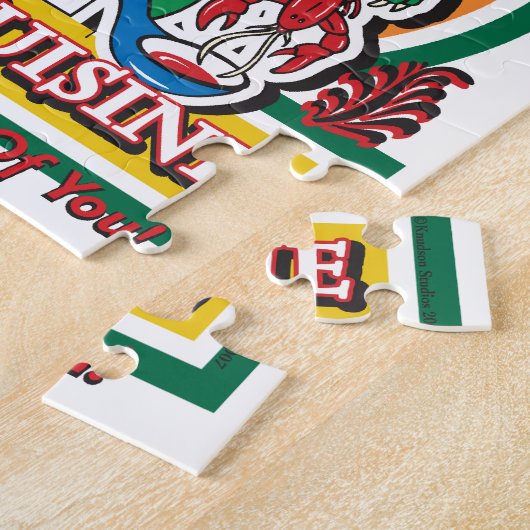 Cajun Creole Mardi Gras Crocodile Legpuzzel (Zijkant)