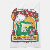 Cajun Creole Mardi Gras Crocodile Theedoek (Verticaal)