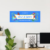 Cajun Critters Baby Boy Banner Poster (Thuiskantoor)