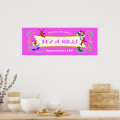Cajun Critters Baby Girl Banner Poster (Keuken)