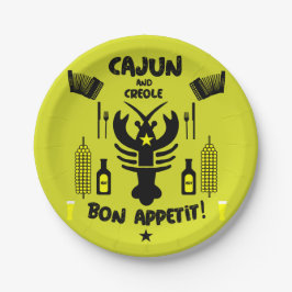 Cajun en Creole Cooks Papieren Bordje