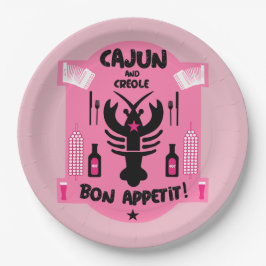 Cajun en Creole Cooks Papieren Bordje